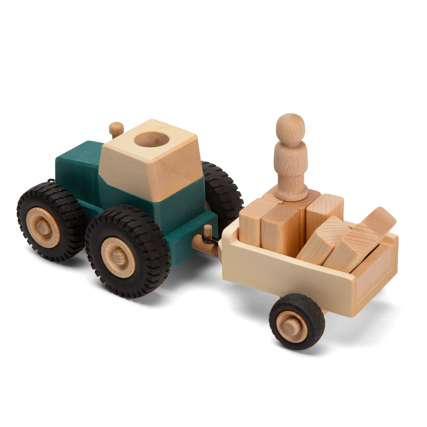 3 in 1 Exklusivset Traktor Bernd JEANS mit Anhänger Max und Sachen