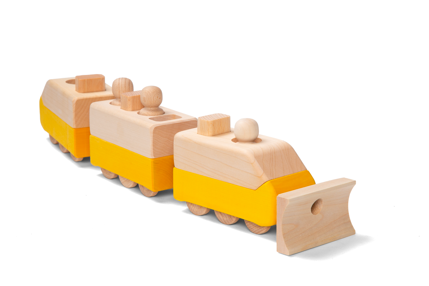 NEU! ÖFFI Gelb - Dreiteiliger Zug mit Passagieren und Gepäck