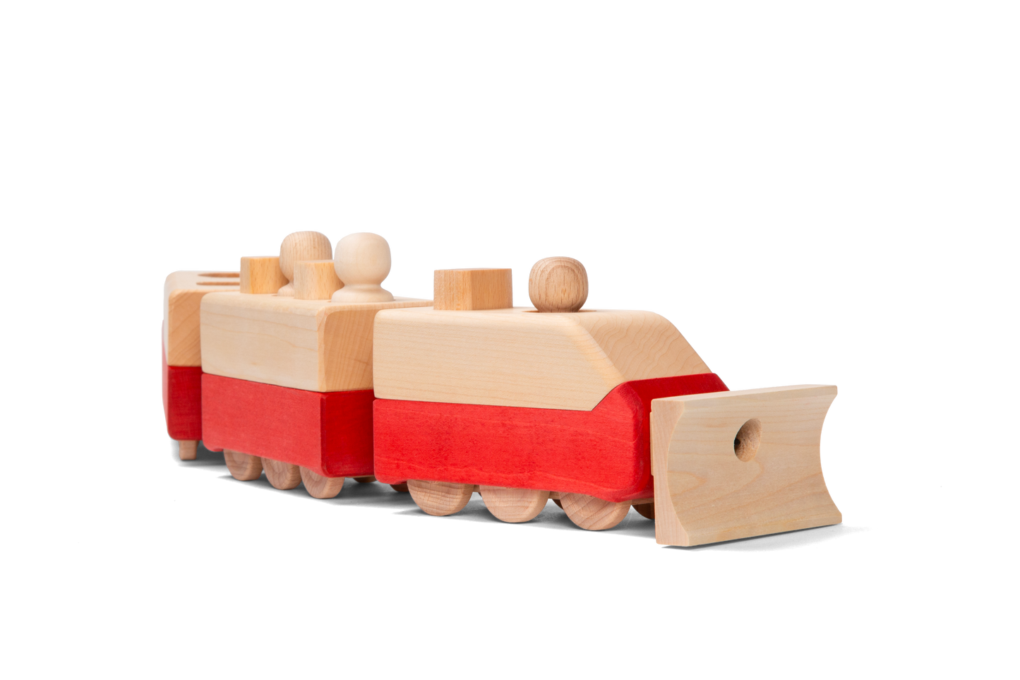 NEU! ÖFFI Rot - Dreiteiliger Zug mit Passagieren und Gepäck