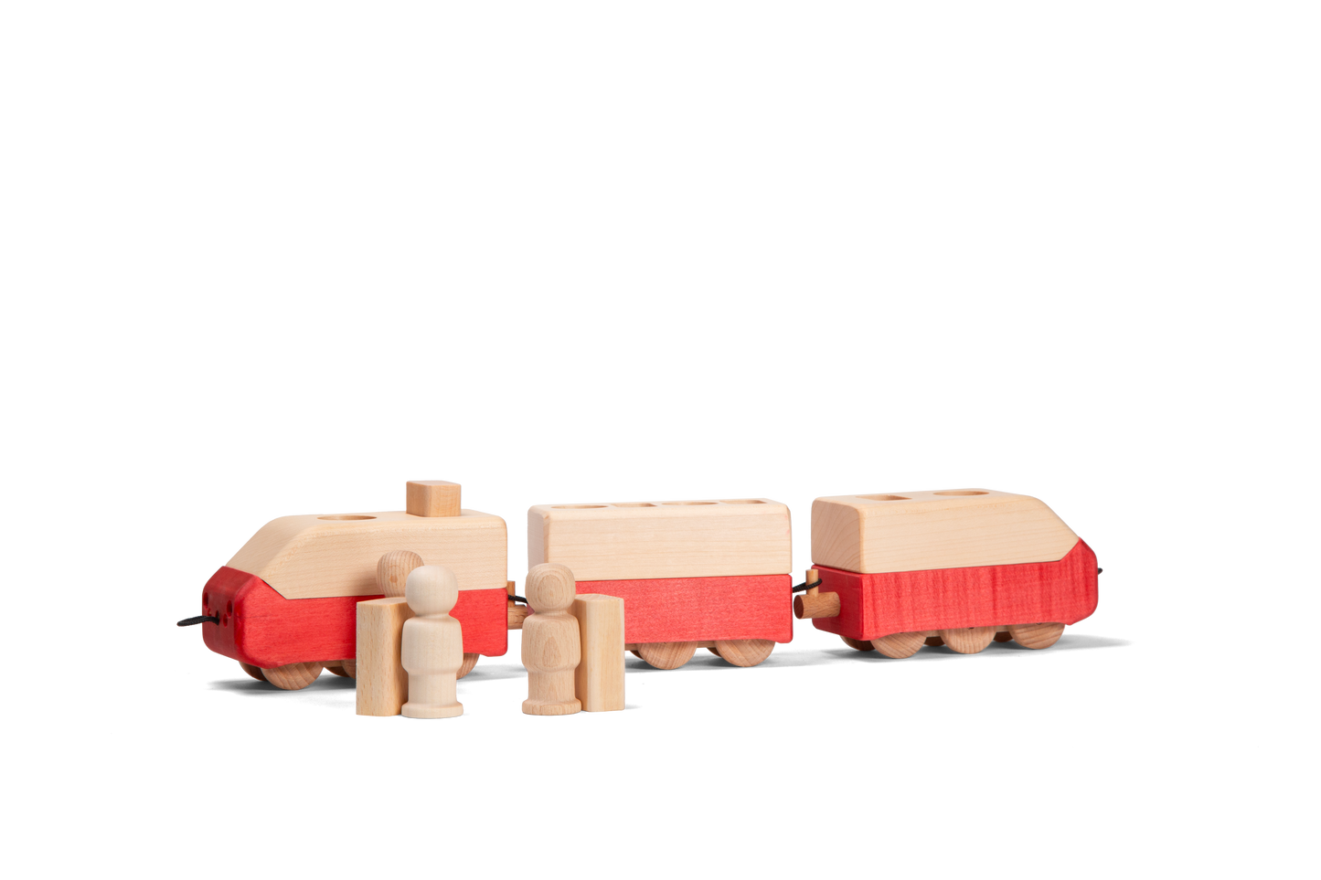 NEU! ÖFFI Rot - Dreiteiliger Zug mit Passagieren und Gepäck
