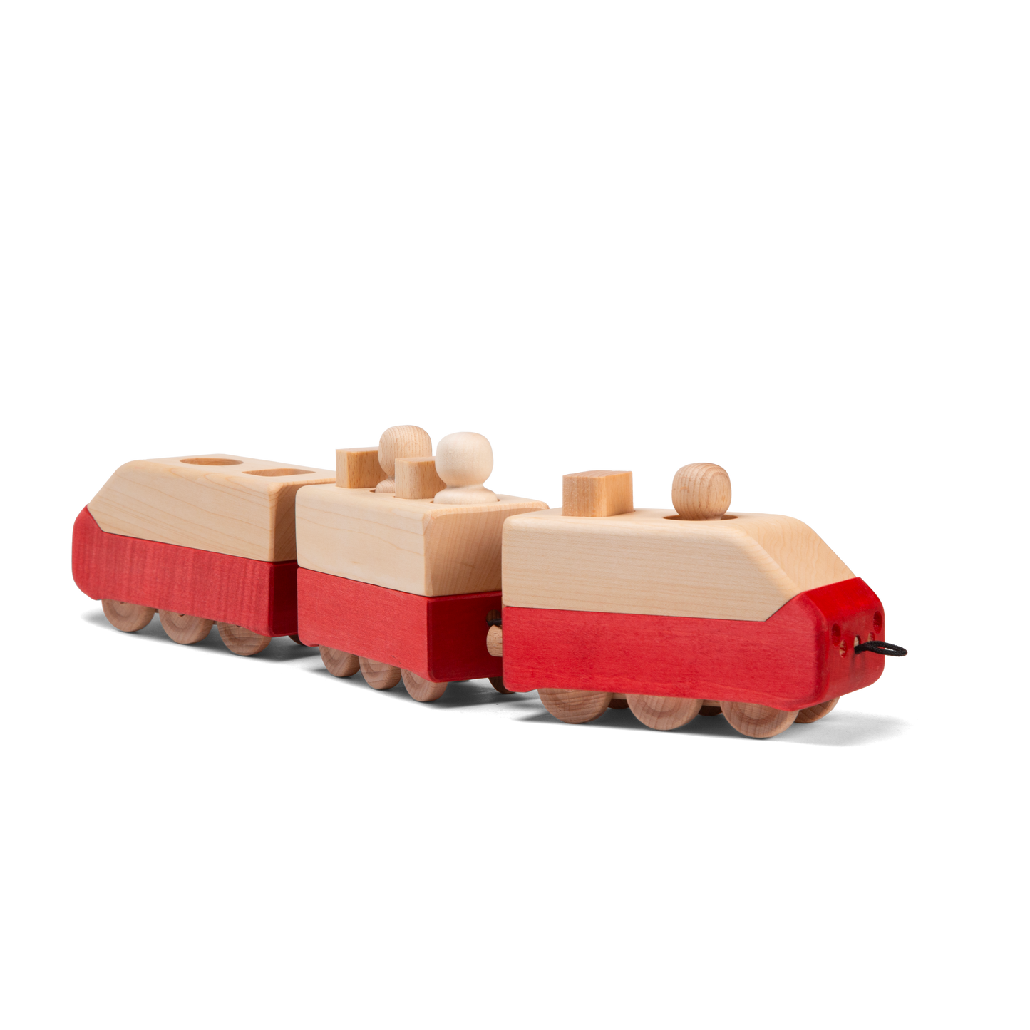 NEU! ÖFFI Rot - Dreiteiliger Zug mit Passagieren und Gepäck