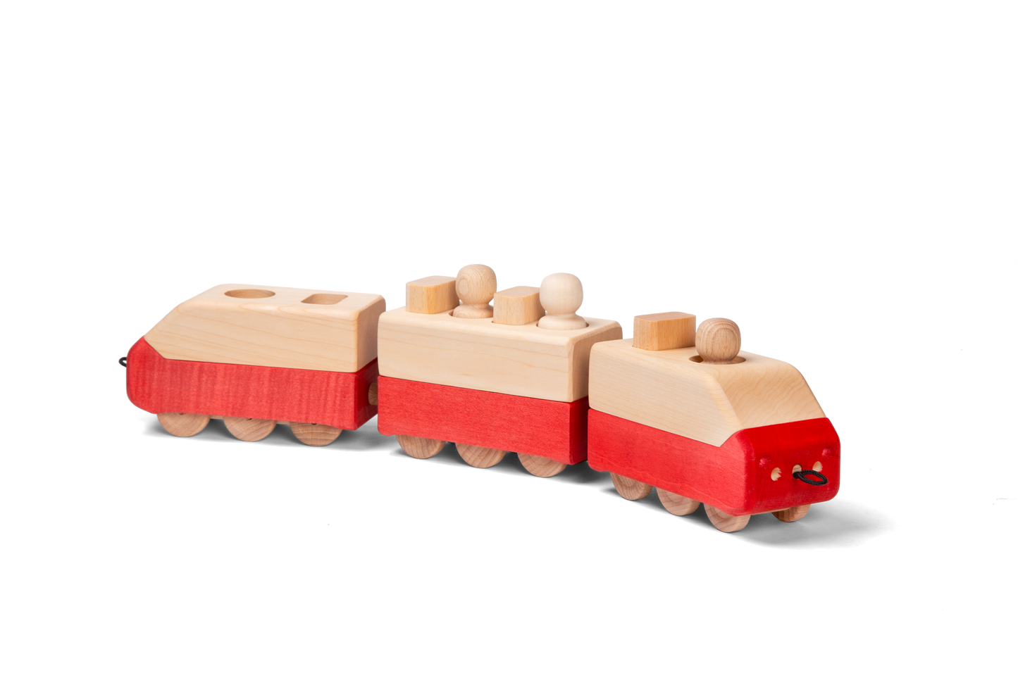 NEU! ÖFFI Rot - Dreiteiliger Zug mit Passagieren und Gepäck