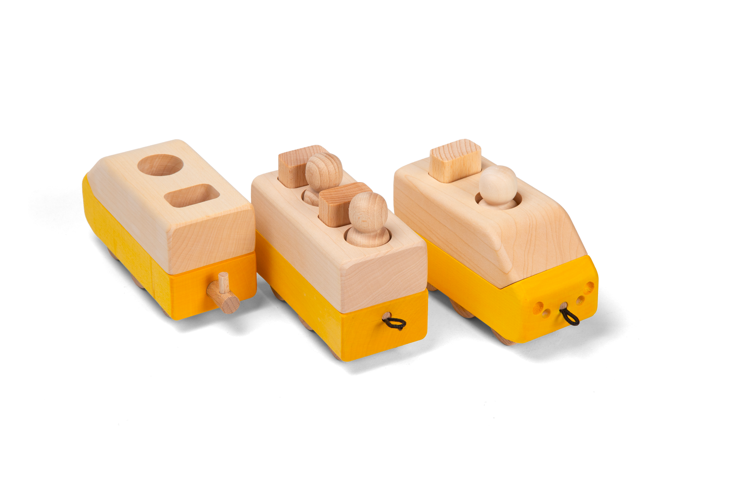 NEU! ÖFFI Gelb - Dreiteiliger Zug mit Passagieren und Gepäck