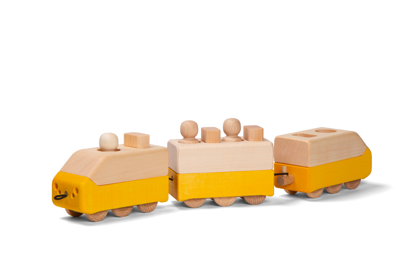 NEU! ÖFFI Gelb - Dreiteiliger Zug mit Passagieren und Gepäck