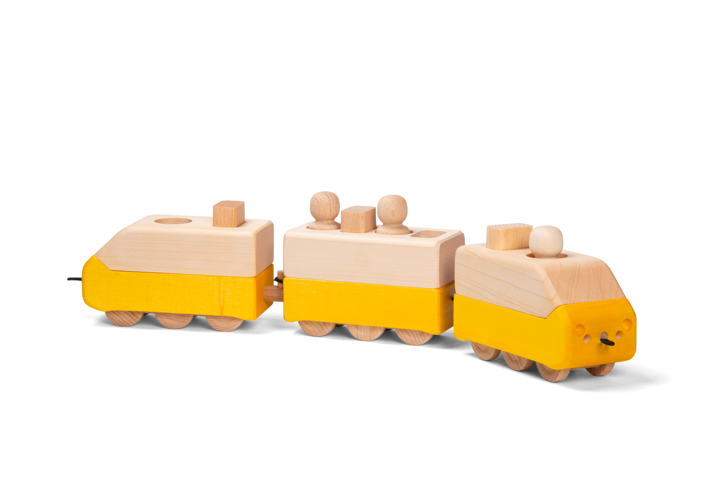 NEU! ÖFFI Gelb - Dreiteiliger Zug mit Passagieren und Gepäck